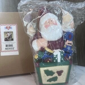 NEW Santa In Toy Box by 1997 EDDIE WALKER for Midwest Of Cannon Falls RETIRED